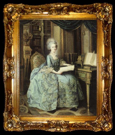 framed  Lie Louis Perin-Salbreux Portrait of Marie Antoinette, ta009-2
